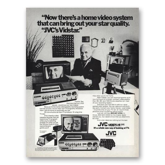 1978 JVC Vidstar Bring Out Your Star Quality Vintage Magazine Print Ad