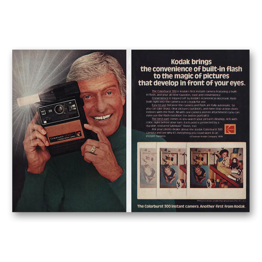 1978 Kodak Colorburst Camera Dick Van Dyke Built In Flash Vintage Magazine Print Ad