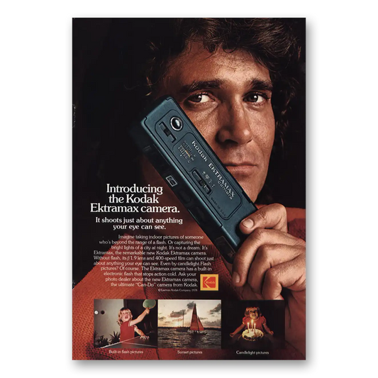 1978 Kodak Ektramax Camera Michael Landon Vintage Magazine Print Ad