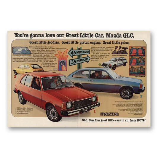 1978 Mazda GLC Great Little Car Goodies Vintage Magazine Print Ad