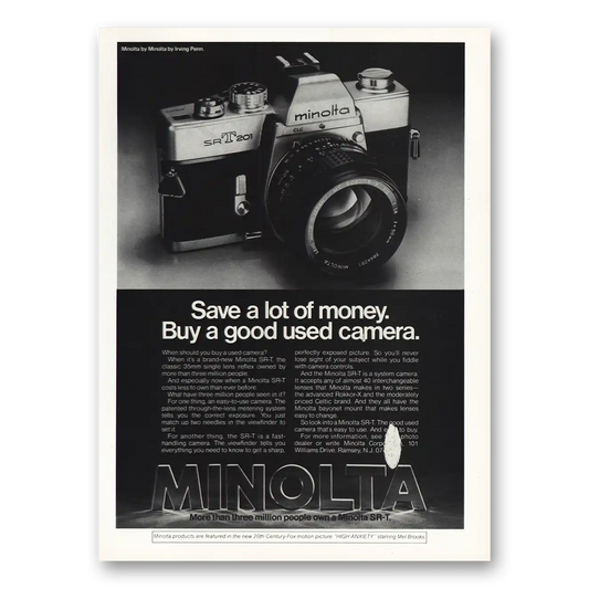 1978 Minolta SRT Camera Buy a Good Used Camera Vintage Magazine Print Ad