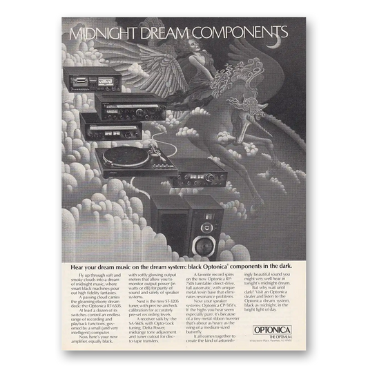 1978 Optonica Stereo Components Midnight Dream Vintage Magazine Print Ad