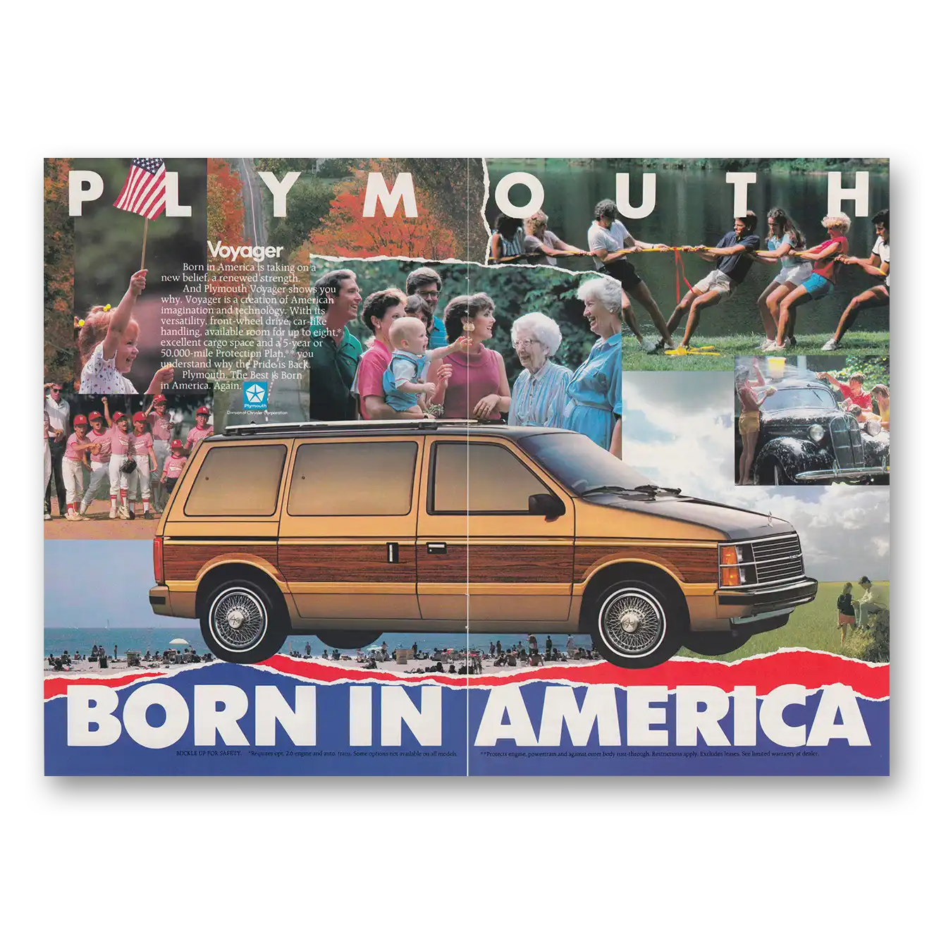 1978 Plymouth Voyager Born in America Vintage Magazine Print Ad