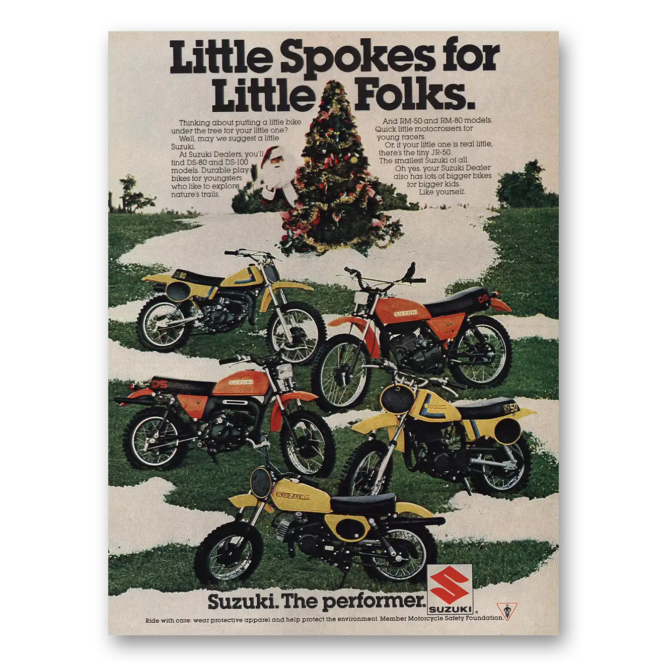 1978 Suzuki Motorcycles Motocross Little Spokes for Little Folks Vintage Magazine Print Ad