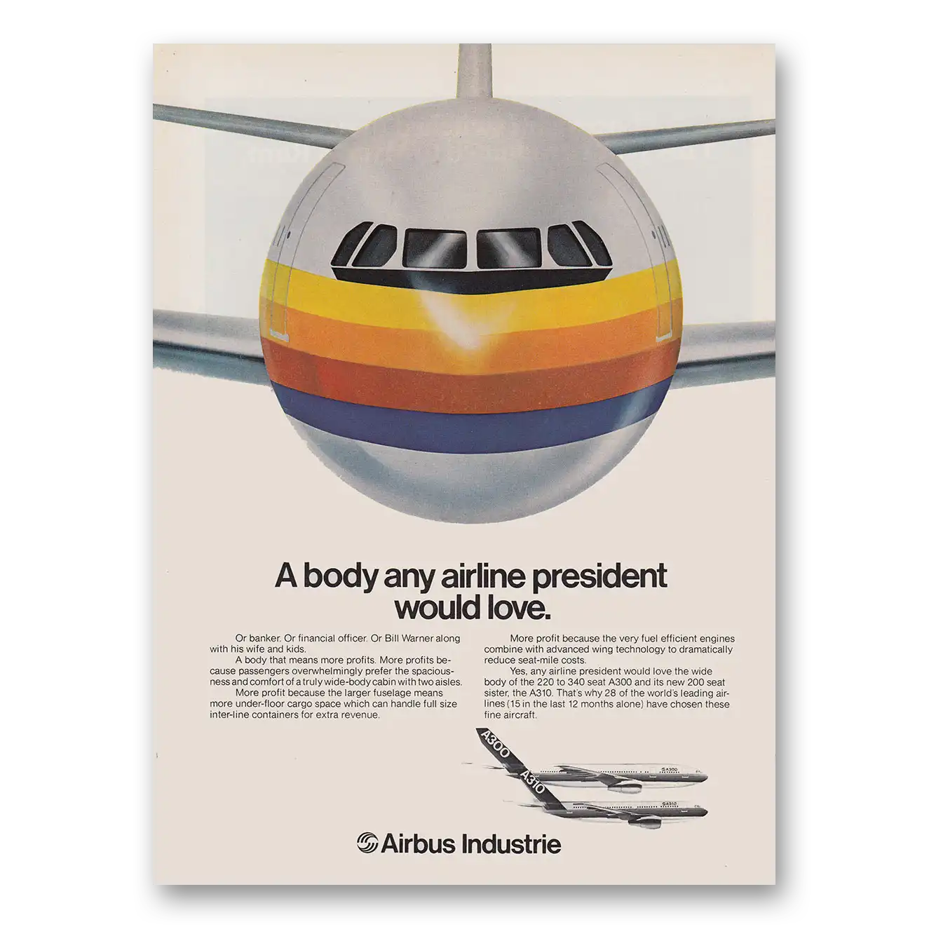 1979 Airbus Body Any Airline President Would Love Vintage Magazine Print Ad