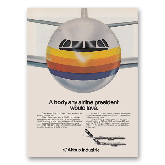 1979 Airbus Body Any Airline President Would Love Vintage Magazine Print Ad