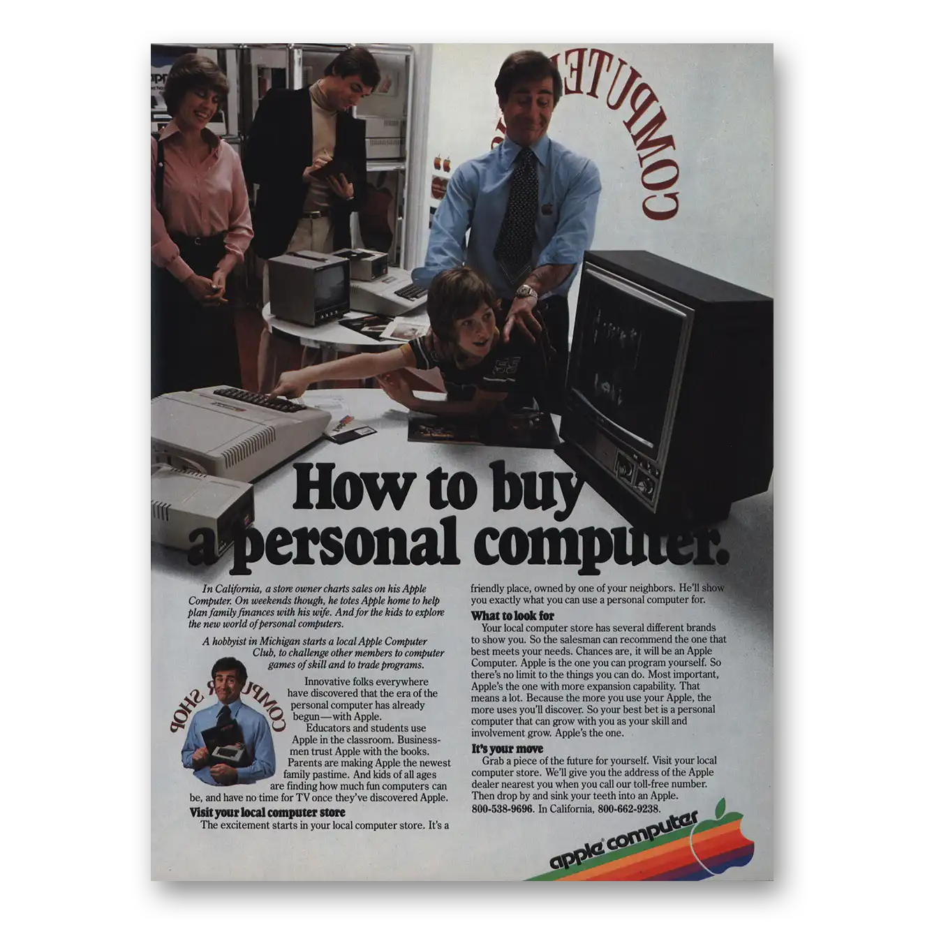 1979 Apple Computer How to Buy a Personal Computer Vintage Magazine Print Ad