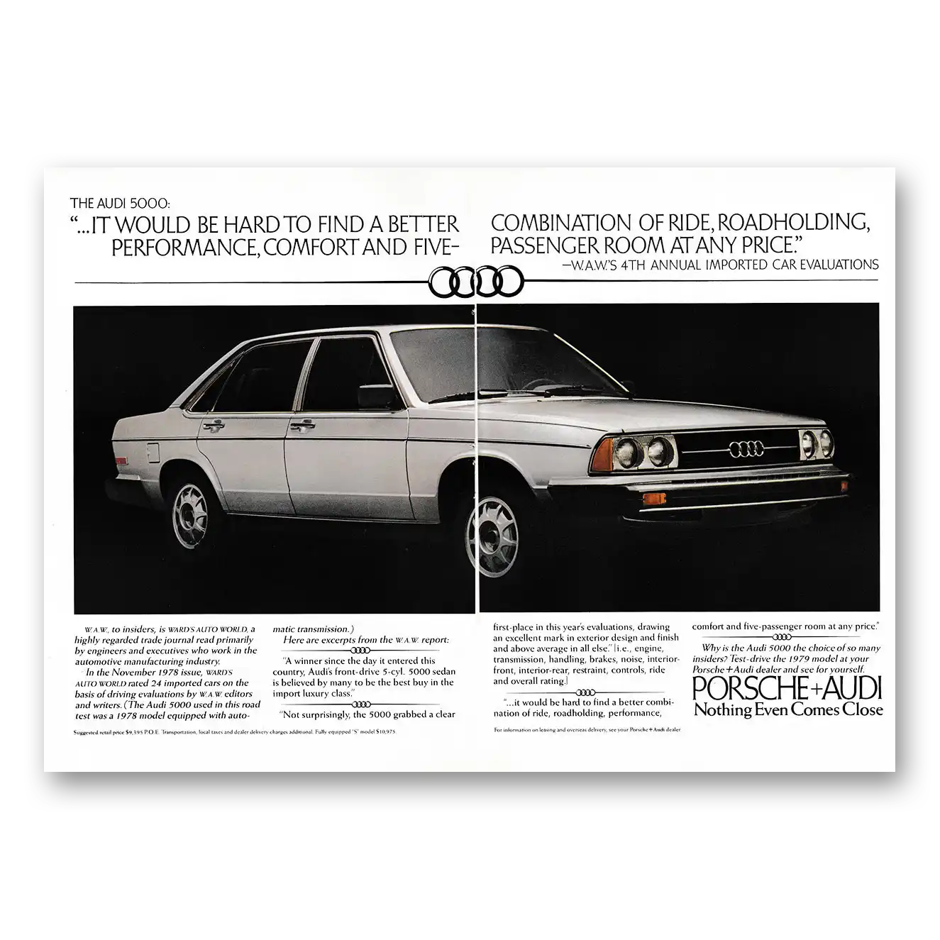 1979 Audi 5000 Would Be Hard to Find a Better Vintage Magazine Print Ad