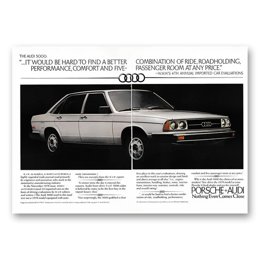 1979 Audi 5000 Would Be Hard to Find a Better Vintage Magazine Print Ad