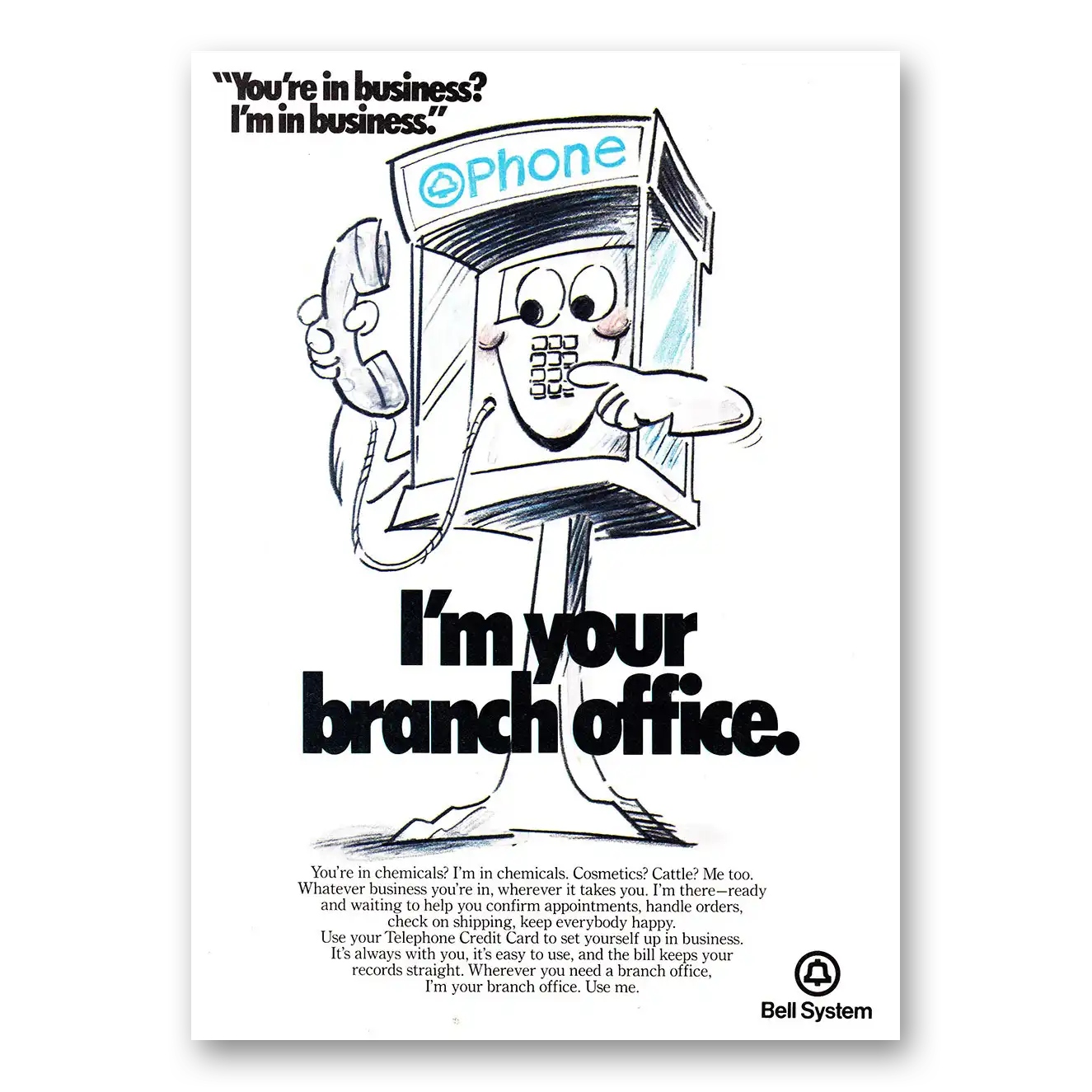 1979 Bell Telephone Your Branch Office Vintage Magazine Print Ad