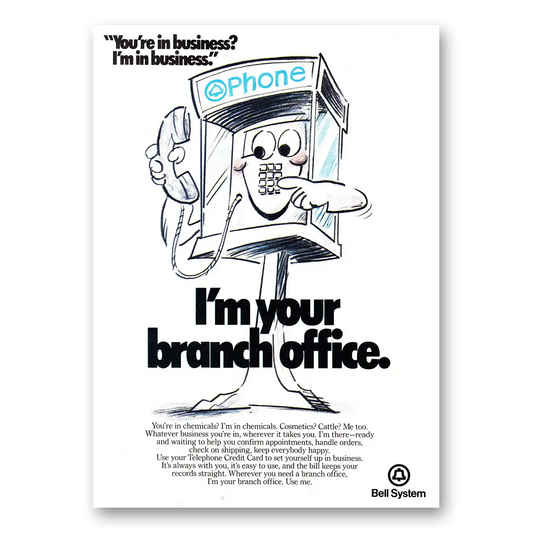 1979 Bell Telephone Your Branch Office Vintage Magazine Print Ad