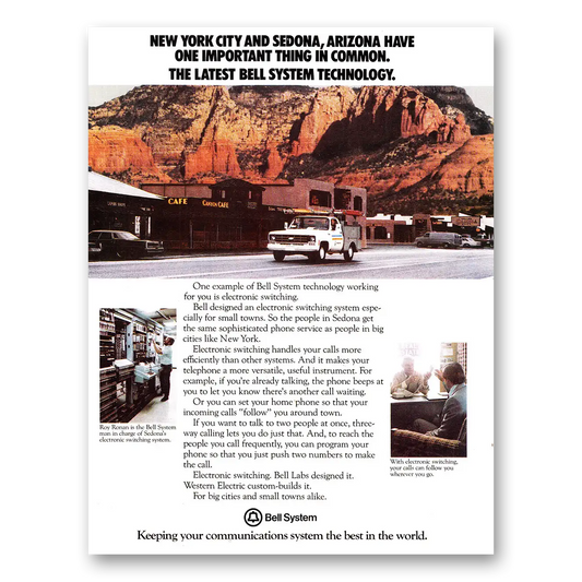 1979 Bell Telephone New York City and Sedona Arizona Vintage Magazine Print Ad