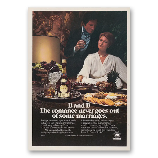 1979 B and B Romance Never Goes Out of Some Marriages Vintage Magazine Print Ad