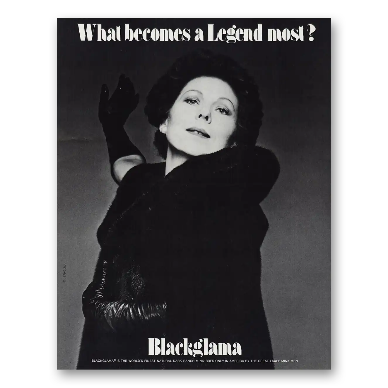 1979 Blackglama Renata Scotto Vintage Magazine Print Ad