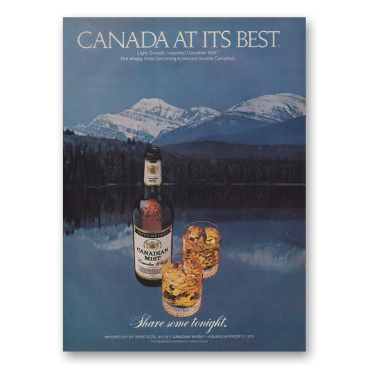 1979 Canadian Mist Canada At Its Best Vintage Magazine Print Ad