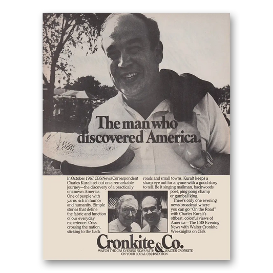 1979 Cronkite & Co Promo Man Who Discovered America Walter Cronkite Vintage Magazine Print Ad