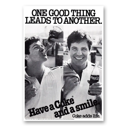 1979 Coca Cola One Good Thing Leads to Another Vintage Magazine Print Ad