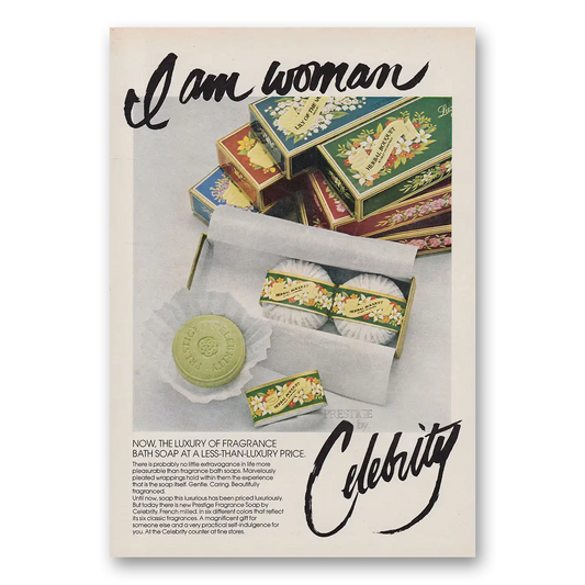 1979 Celebrity Fragrance I Am Woman Vintage Magazine Print Ad