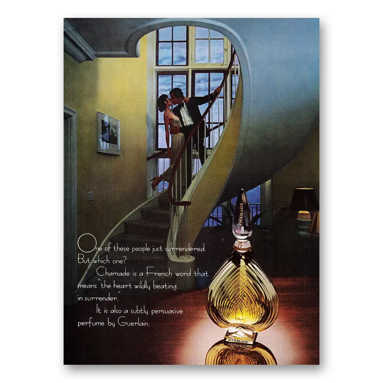 1979 Chamade Perfume One of These People Just Surrendered Vintage Magazine Print Ad