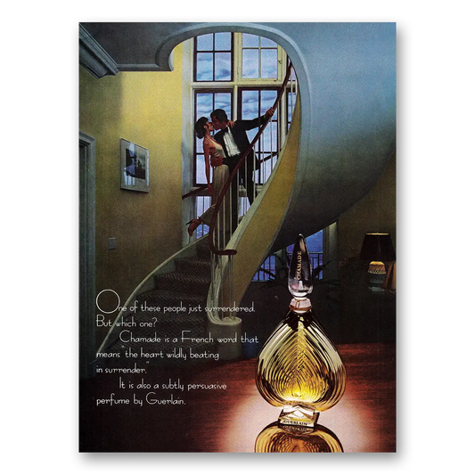 1979 Chamade Perfume One of These People Just Surrendered Vintage Magazine Print Ad