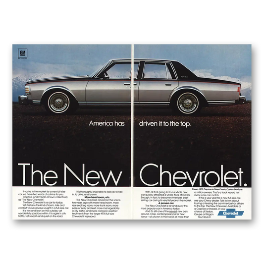 1978 Chevrolet Caprice Driven It To the Top Vintage Magazine Print Ad