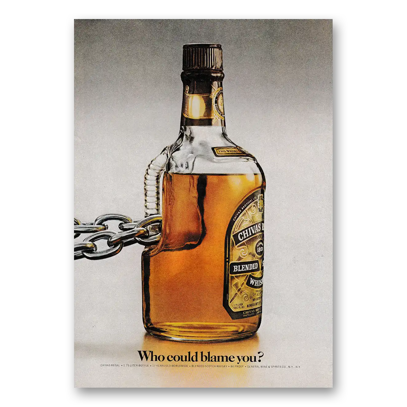 1979 Chivas Regal Who Could Blame You Vintage Magazine Print Ad