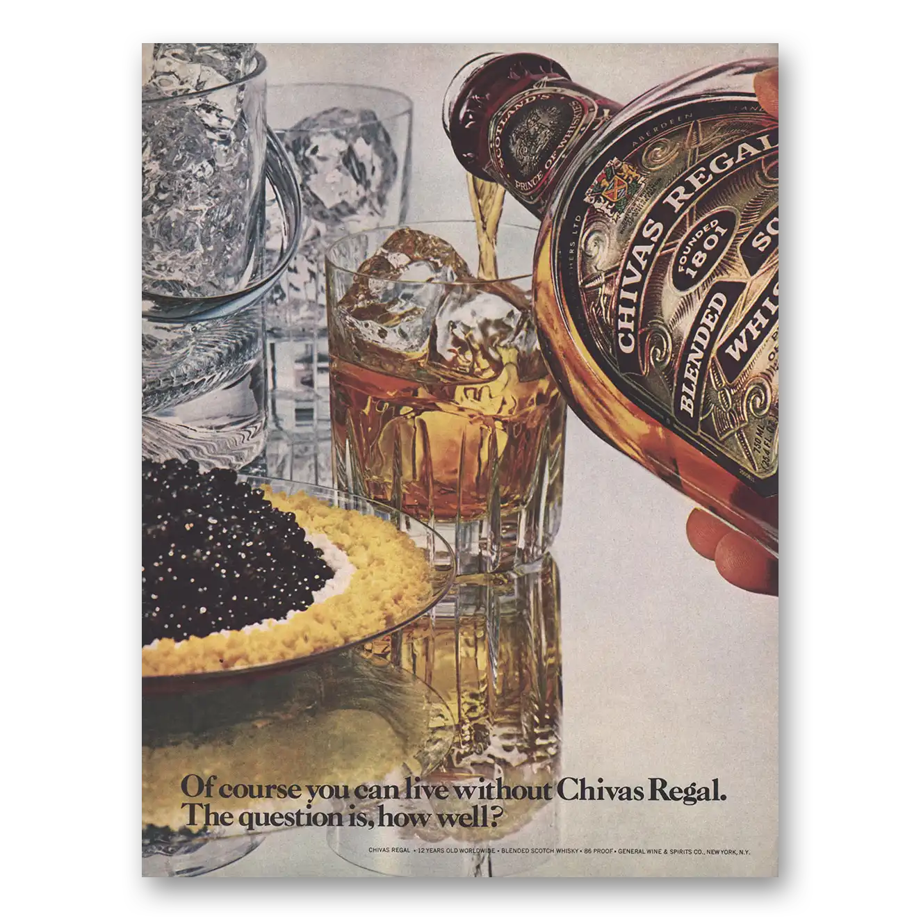 1979 Chivas Regal Of Course You Can Live Without Vintage Magazine Print Ad