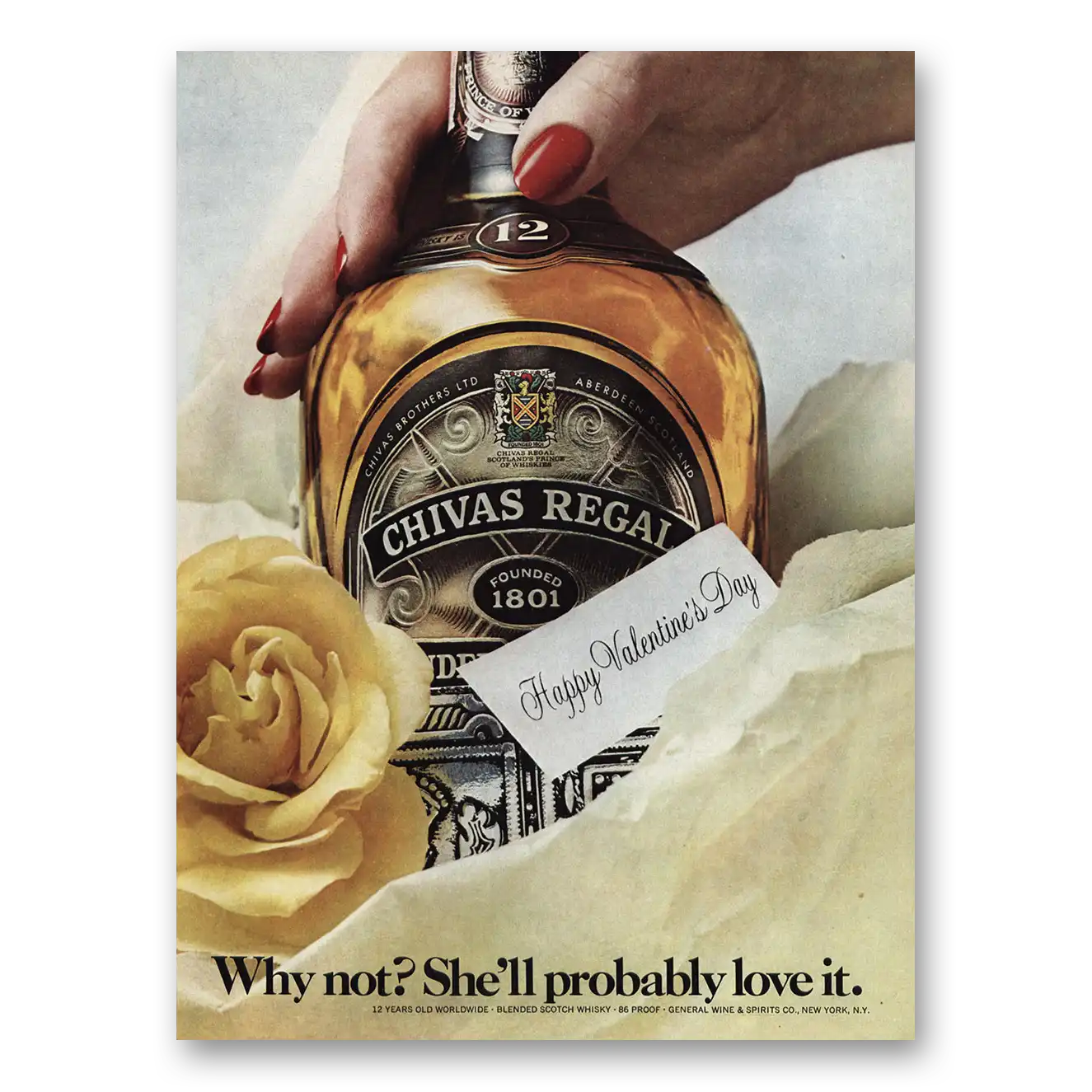 1979 Chivas Regal Happy Valentines Day Probably Love It Vintage Magazine Print Ad