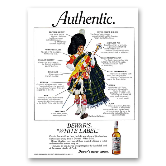 1979 Dewars White Label Authentic Vintage Magazine Print Ad