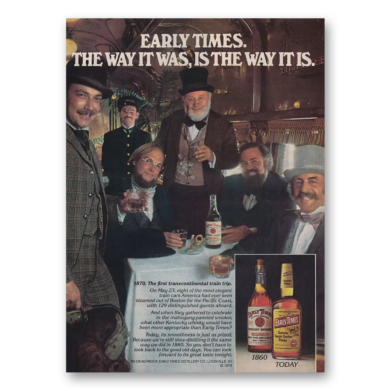 1979 Early Times Whisky Way It Was Is the Way It Is Vintage Magazine Print Ad