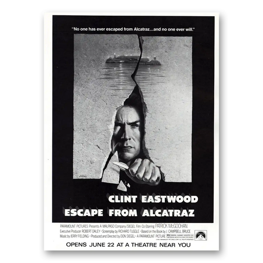 1979 Escape From Alcatraz Movie Promo Clint Eastwood Vintage Magazine Print Ad