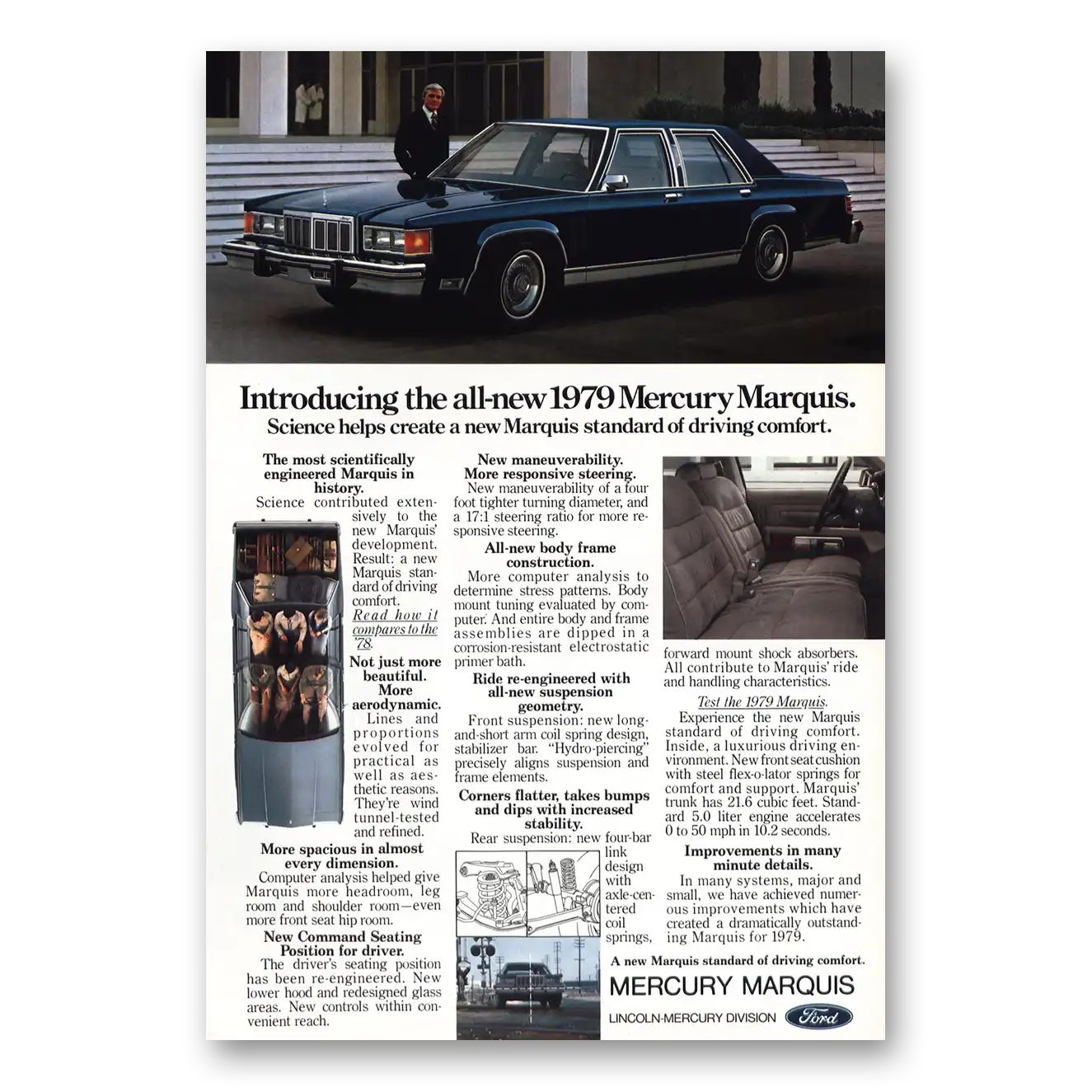 1978 Mercury Marquis Science Helps Create Vintage Magazine Print Ad