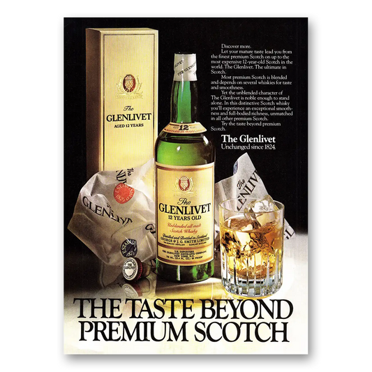 1979 Glenlivet Taste Beyond Premium Scotch Vintage Magazine Print Ad