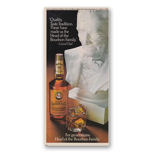 1979 Old Grand-Dad Bourbon Whiskey Quality Taste Tradition Vintage Magazine Print Ad