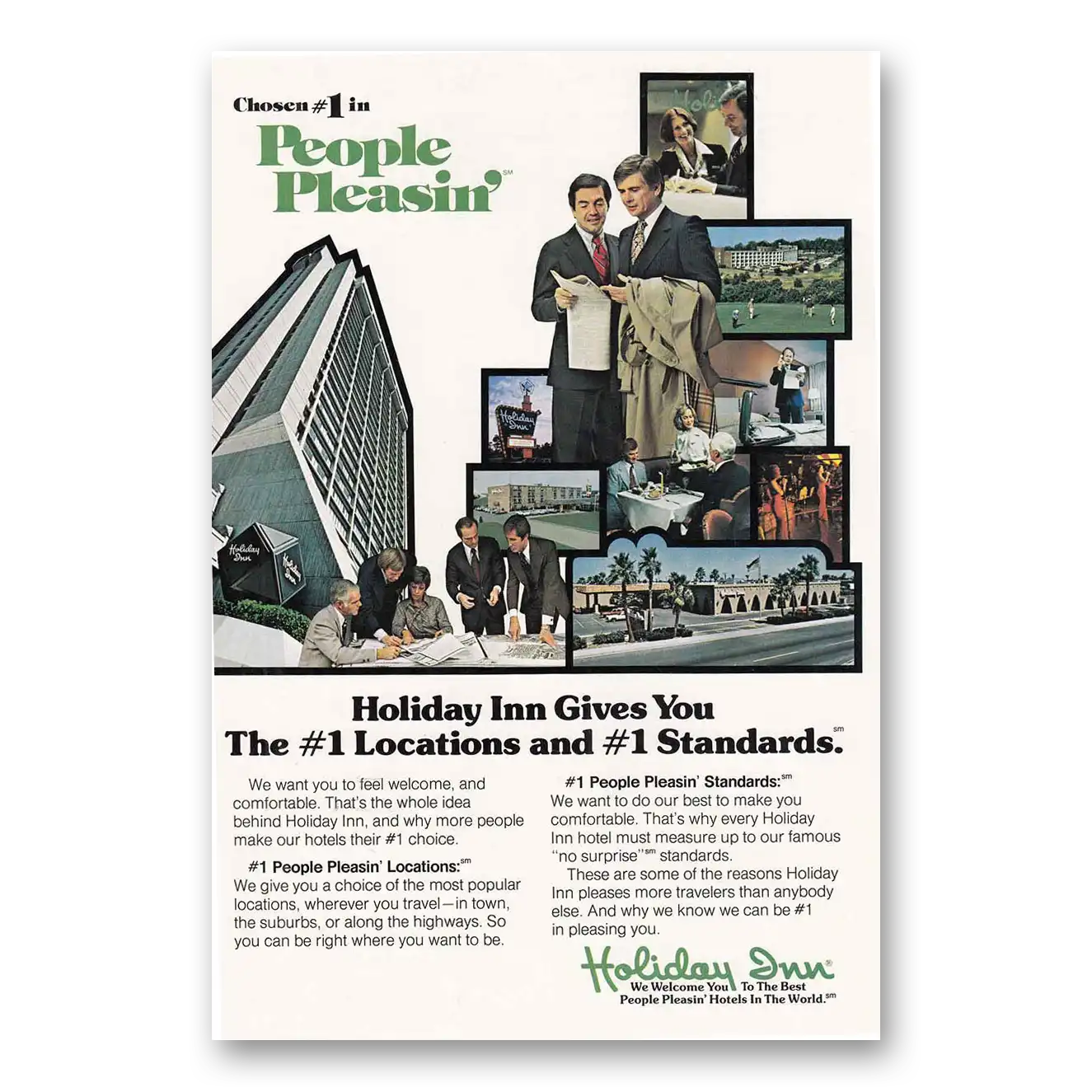 1979 Holiday Inn People Pleasin' Vintage Magazine Print Ad