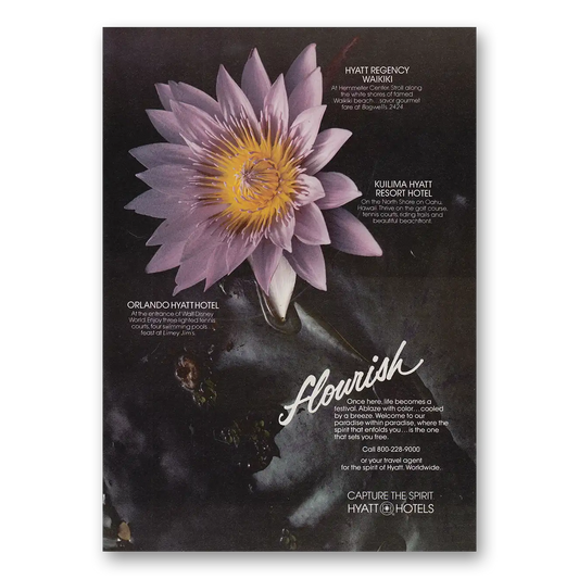 1979 Hyatt Regency Hawaii Waikiki Kuilima Flourish Vintage Magazine Print Ad