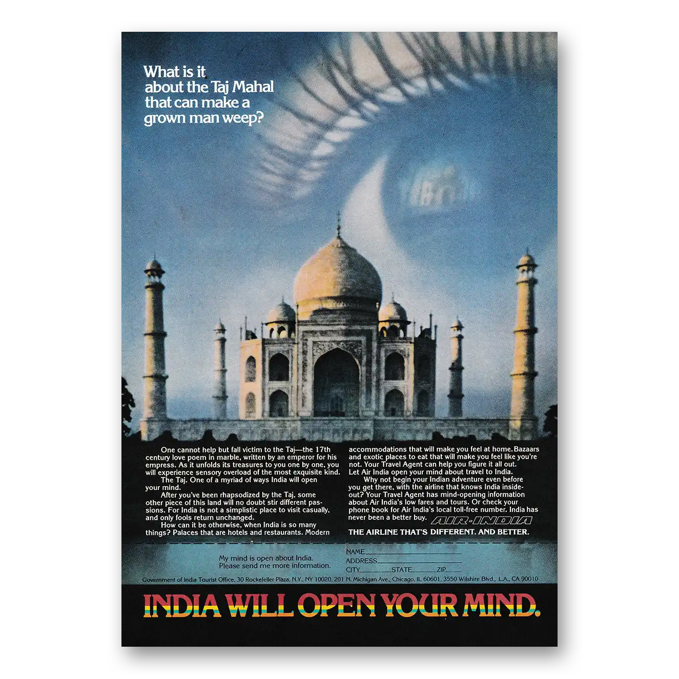 1979 India What Is About the Taj Mahal Vintage Magazine Print Ad