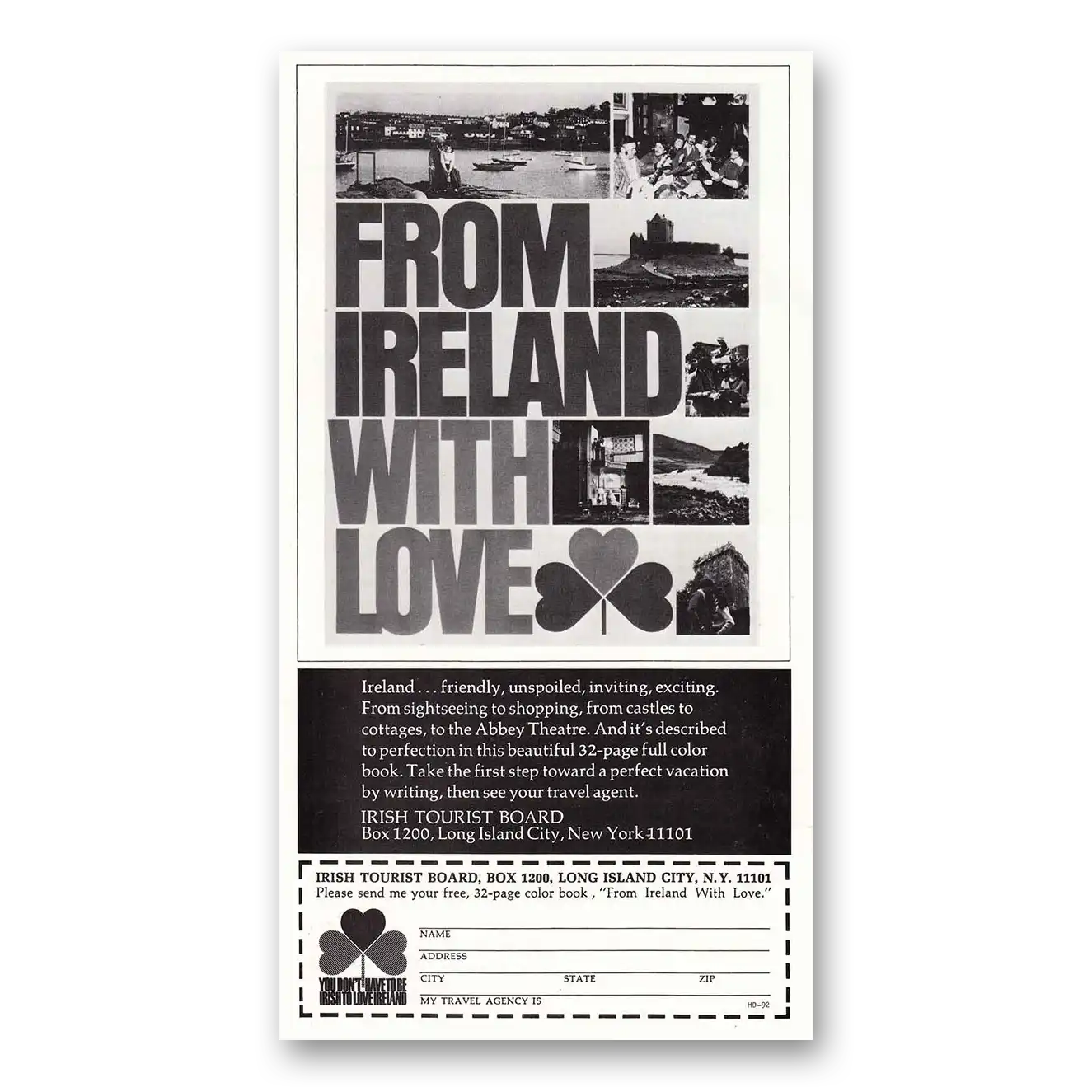 1979 Ireland From Ireland With Love Vintage Magazine Print Ad