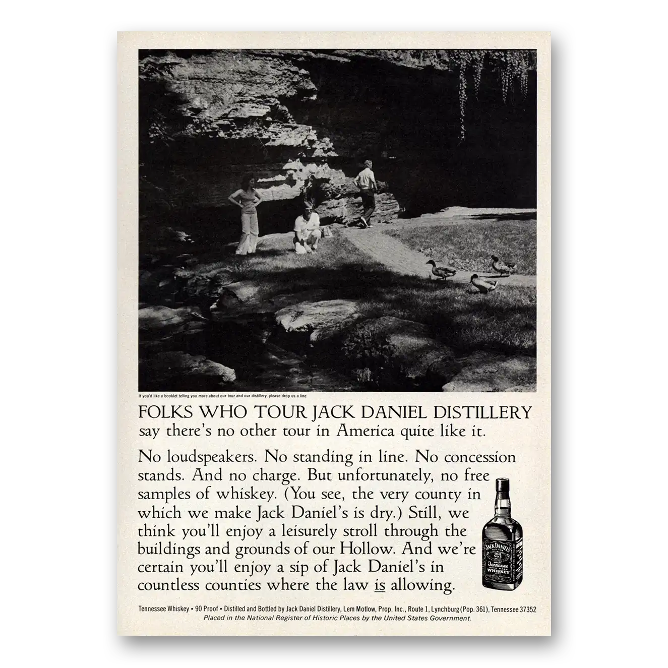 1979 Jack Daniels Folks Who Tour Vintage Magazine Print Ad