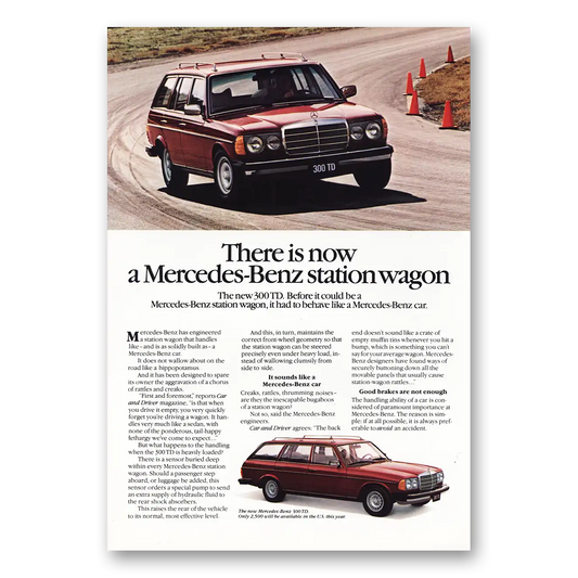 1979 Mercedes Benz Station Wagon Vintage Magazine Print Ad