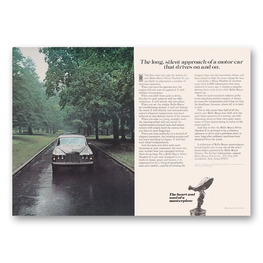 1979 Mercedes Benz Silver Shadow Long Silent Approach of Motor Car Vintage Magazine Print Ad