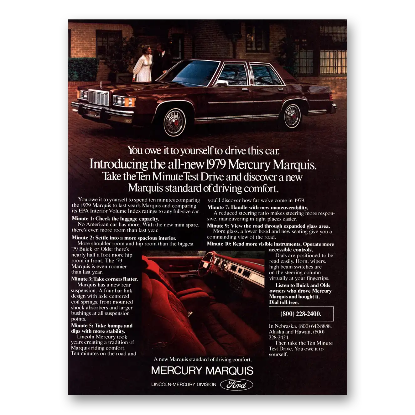 1979 Mercury Marquis Owe It To Yourself To Drive This Car Vintage Magazine Print Ad