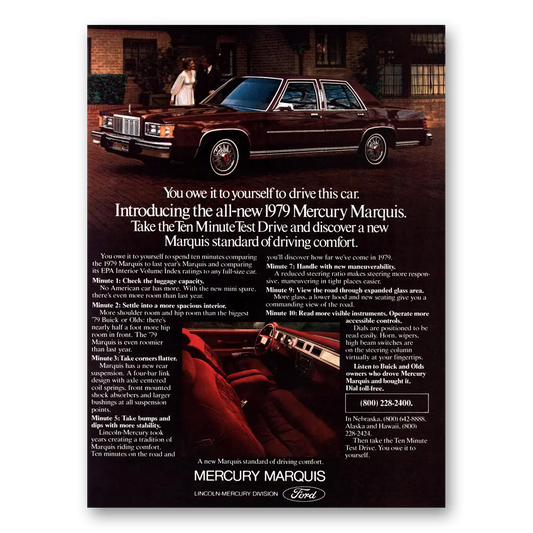 1979 Mercury Marquis Owe It To Yourself To Drive This Car Vintage Magazine Print Ad