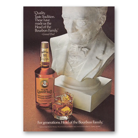 1979 Old Grand-Dad Bourbon Whiskey Quality Taste Tradition Vintage Magazine Print Ad