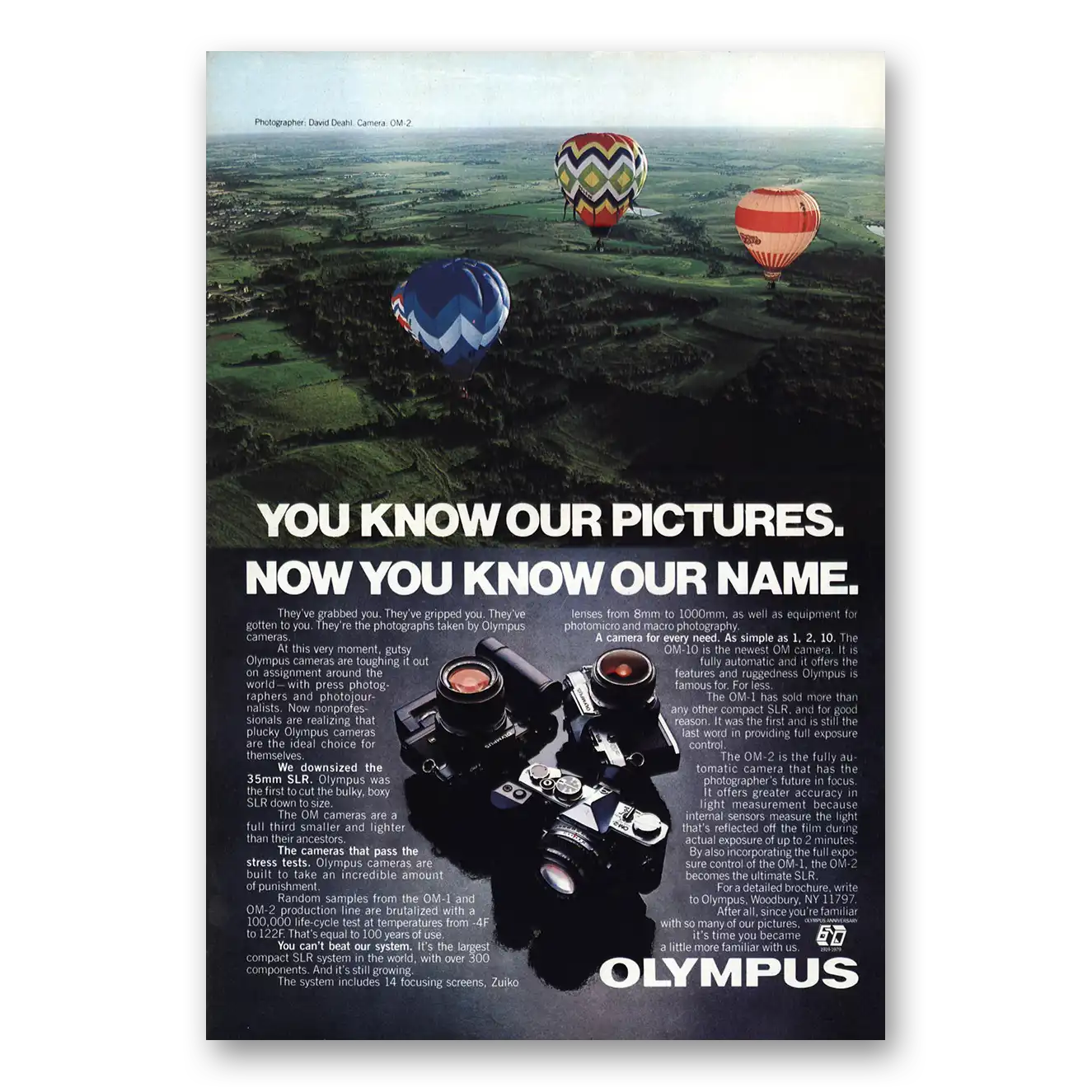 1979 Olympus Camera Know Our Pictures Now You Know Our Name Vintage Magazine Print Ad