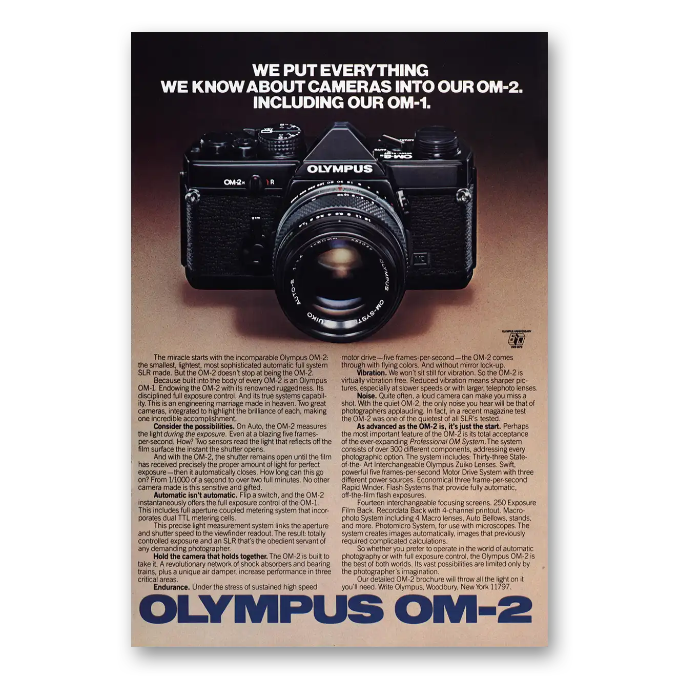 1979 Olympus Camera OM2 Camera We Put Everything Vintage Magazine Print Ad