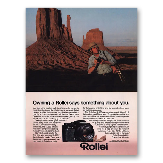 1979 Rollei Camera Says Something About You Vintage Magazine Print Ad