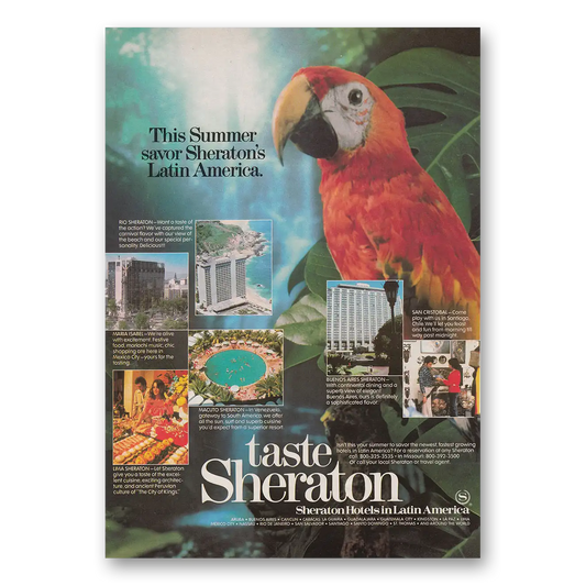 1979 Sheraton Hotels Latin America This Summer Savor Sheratons Latin America Vintage Magazine Print Ad