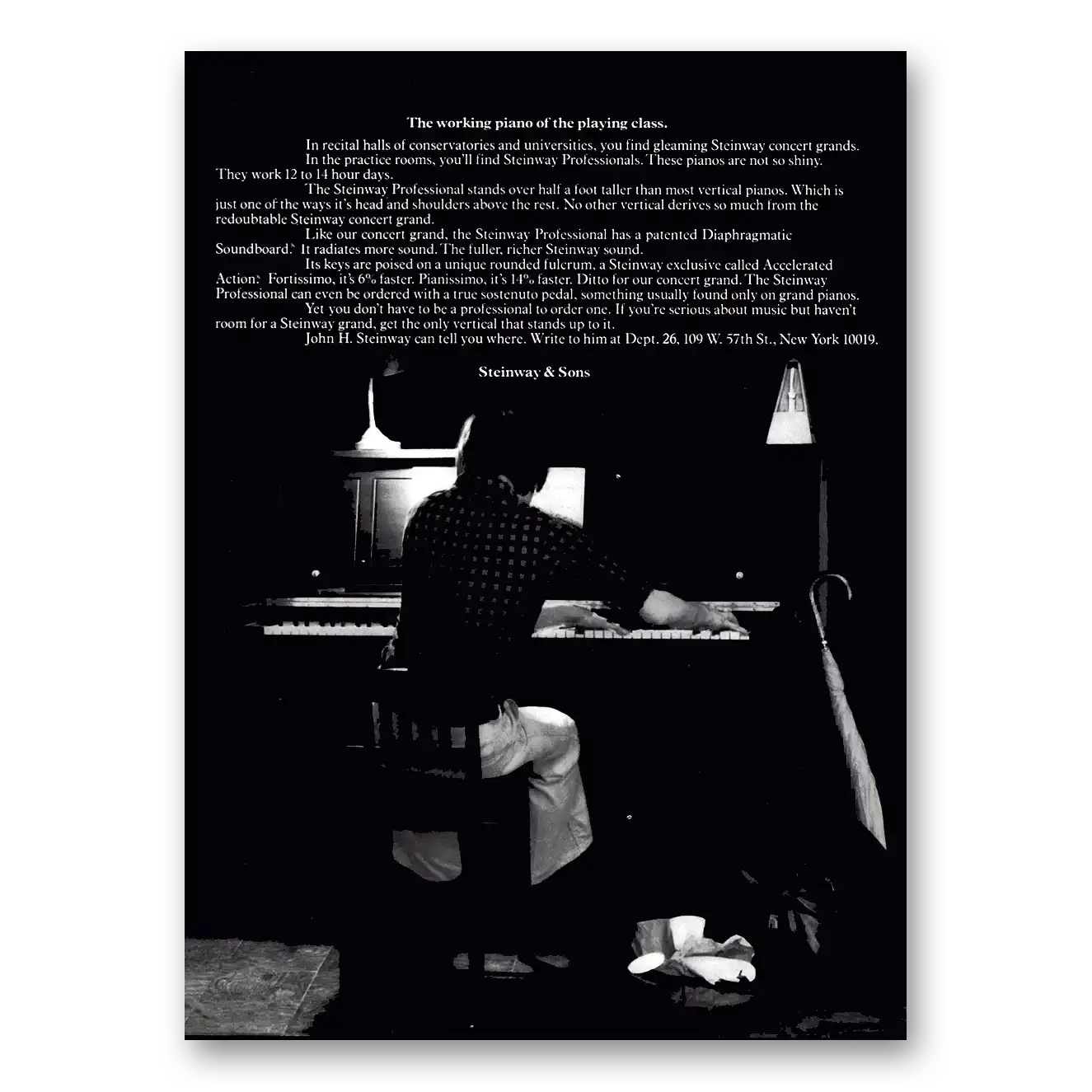 1979 Steinway Piano Working Piano of the Playing Class Vintage Magazine Print Ad