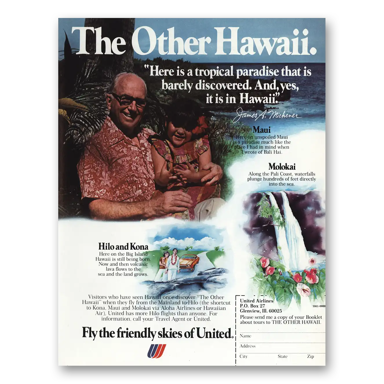 1979 United Airlines Other Hawaii Tropical Paradise Vintage Magazine Print Ad